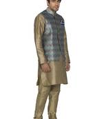 Grey Dupion Silk Kurta Pajama