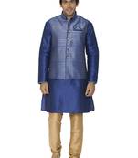 Blue Dupion Silk Kurta Pajama