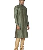 Green Jaquard Kurta Pajama