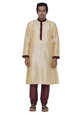 Beige Dupion Silk Kurta Pajama 1
