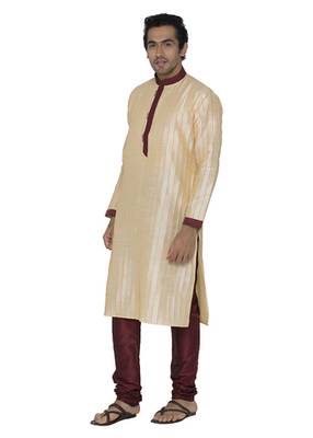 Beige Dupion Silk Kurta Pajama 2