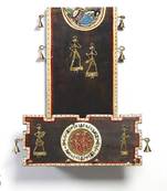 Wood And Metal Wall Art With Tribal Art And Hand Painted Motifs