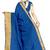 Navy blue printed cotton saree with blouse