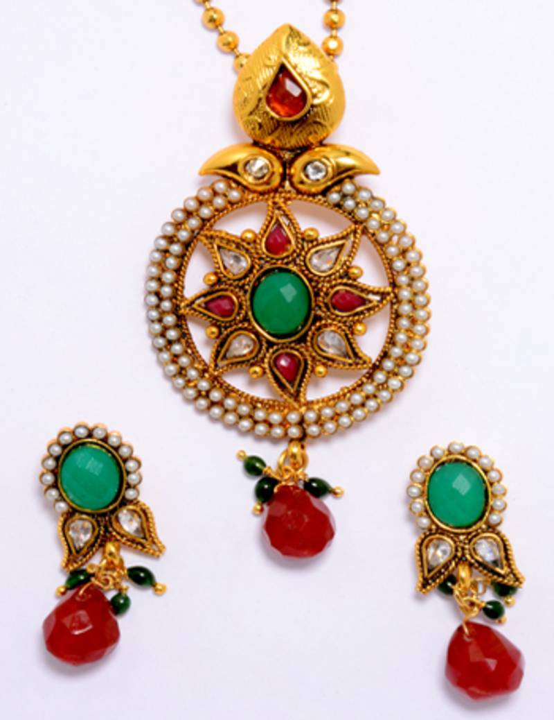 Multicolour Designer Round Pendent Set