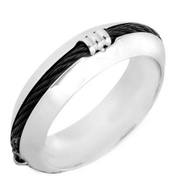 Black silver plated rings 1