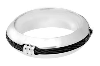 Black silver plated rings 2