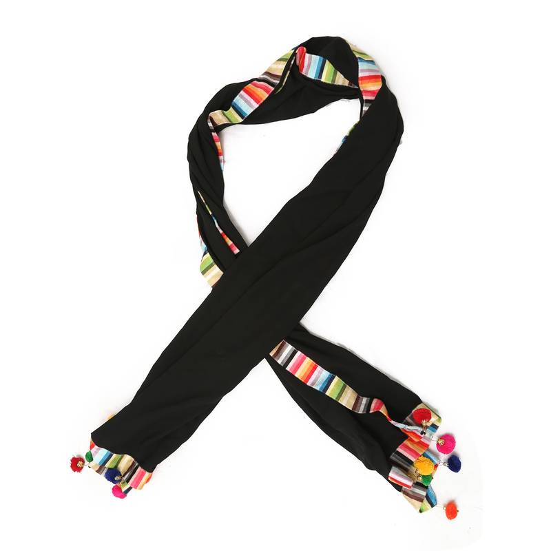 Black others plain stole and dupattas