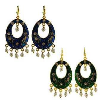 Multicolor Diamond Jhumkas 1