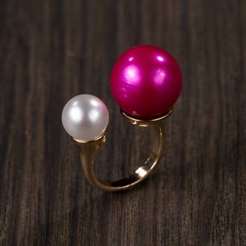 Pink Alloy Stone Rings 2