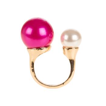 Pink Alloy Stone Rings 4