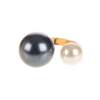 Grey Alloy Stone Rings 6