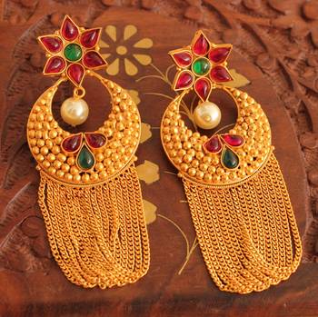 Gorgeous Matte Finish Multicolour Designer Earring 1
