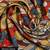 Ferozi multi kalamkari saree pure crepe saree with blouse