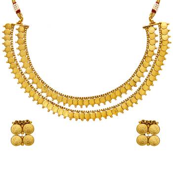 Gold pearl necklace-sets 1