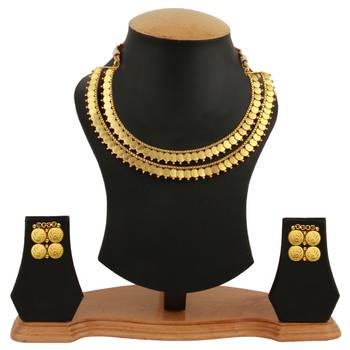 Gold pearl necklace-sets 3