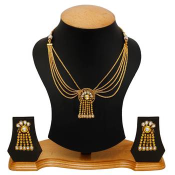 Gold pearl necklace-sets 3
