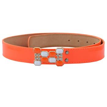 " Floroscent Orange And Green Color" Belt Combo For Womens 2