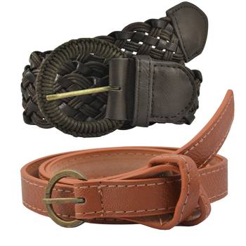 " Black And Brown Color" Belt Combo For Womens 1