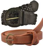 " Black And Brown Color" Belt Combo For Womens