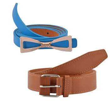 "Brown And Blue" Belt Combo For Womens 1