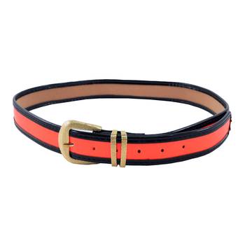 " Blue And Floroscent  Orange Color" Belt Combo For Womens 3