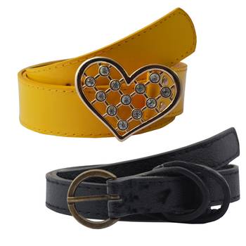 " Yellow And Black Color" Belt Combo For Womens 1