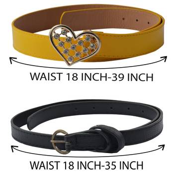 " Yellow And Black Color" Belt Combo For Womens 4