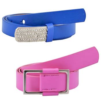" Pink And Blue Color" Belt Combo For Womens 1