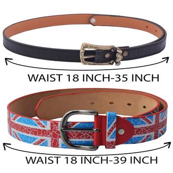 " Printed Red And Black" Belt Combo For Womens 4