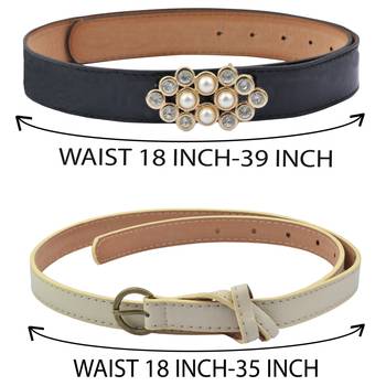 " Black And White Color" Belt Combo For Womens 1