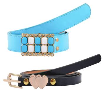 " Blue And Black Color" Belt Combo For Womens 1