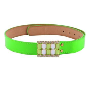 " Floroscent Green And Red Color" Belt Combo For Womens 2