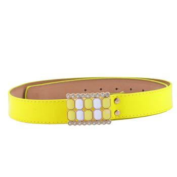 " Yellow And Floroscent Green Color" Belt Combo For Womens 3