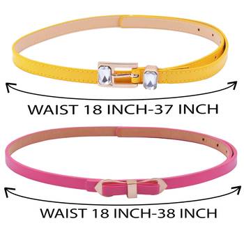 " Yellow And Pink Color" Belt Combo For Womens 4