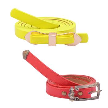 " Yellow And Red Color" Belt Combo For Womens 1