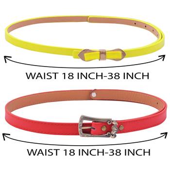 " Yellow And Red Color" Belt Combo For Womens 4