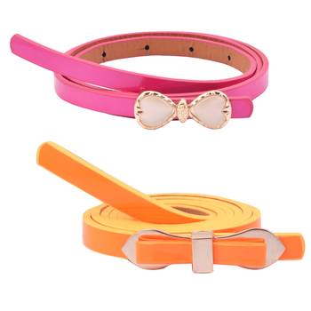 " Orange And Pink Color" Belt Combo For Womens 1