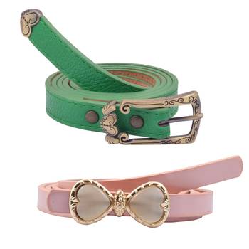 " Yellow And Red Color" Belt Combo For Womens 1
