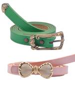 " Yellow And Red Color" Belt Combo For Womens