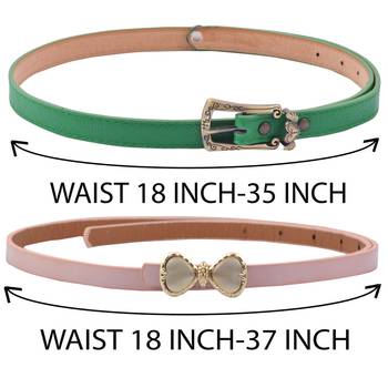 " Yellow And Red Color" Belt Combo For Womens 2