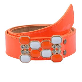 " Orange Color" Belt Combo For Womens 1
