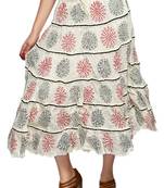 Cream cotton printed skirts