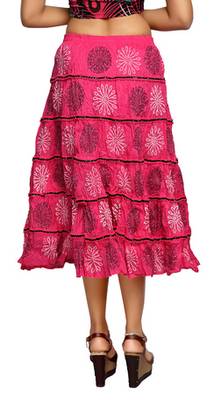 Light pink cotton printed skirts 4