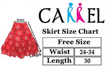 Pink cotton printed skirts 5