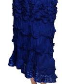 Blue cotton plain skirts