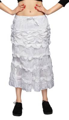 White cotton plain skirts 1