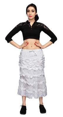 White cotton plain skirts 2
