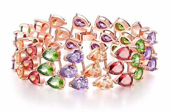 Multicolor cubic zirconia bracelets 1