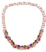 Multicolor cubic zirconia necklaces