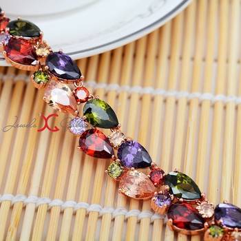 Multicolor cubic zirconia necklaces 3